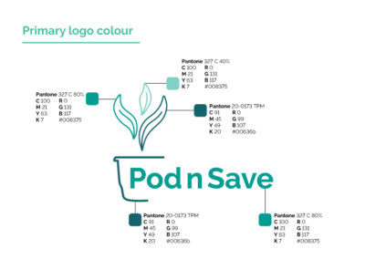 Pod n Save logo colour guideline