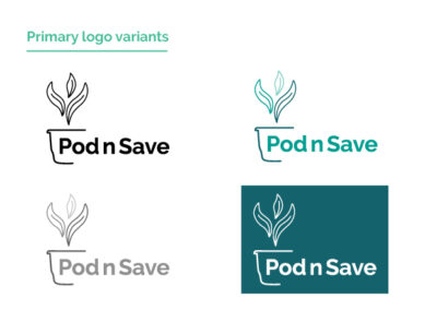 Pod n Save Brand Guideline Logo variants